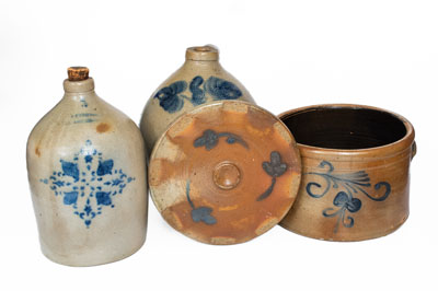 Lot of Three: Decorated American Stoneware