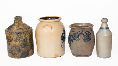Lot of Four: Assorted Antique Stoneware