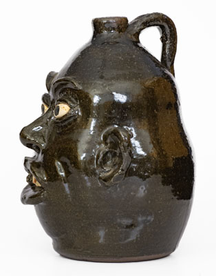 Lanier Meaders (Cleveland, Georgia) Face Jug, mid 1970 s