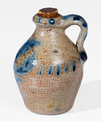 Scarce and Fine Miniature Northeastern Stoneware Jug, probably NJ, possibly Abial Price