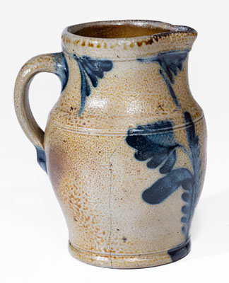 Quart Stoneware Pitcher w/ Floral Decoration, attrib. Richard C. Remmey, Philadelphia