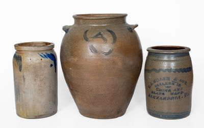 Lot of Three: American Stoneware Jars