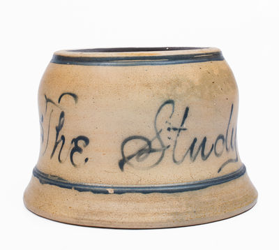 Unusual Large-Sized Spittoon Inscribed 