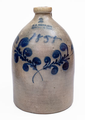 2 Gal. F. B. NORTON & CO. / WORCESTER, MASS. Stoneware Jug Dated 