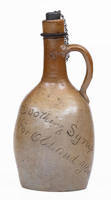 Very Rare Baltimore Stoneware Pinched Jug attrib. Perine Pottery: 