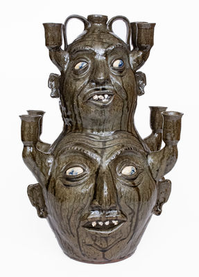 Outstanding Monumental Clint Alderman Double Face Candelabra