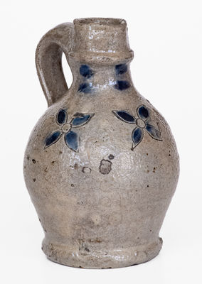 Extremely Rare Stoneware Ewer with Impressed Decoration, probably Manhattan, circa 1750