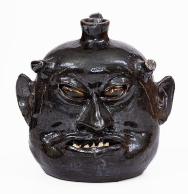 Lanier Meaders Devil Face Jug, Cleveland, Georgia, early 1970's