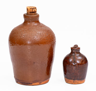 Lot of Two: BROWN POTTERY / ARDEN, NC Miniature Stoneware Jugs