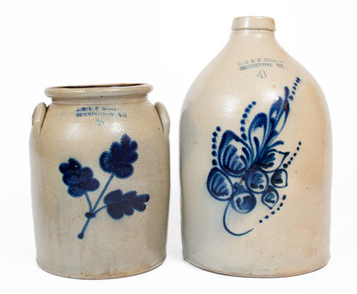 Lot of Two: E. & L. P. NORTON / BENNINGTON, VT Stoneware Vessels