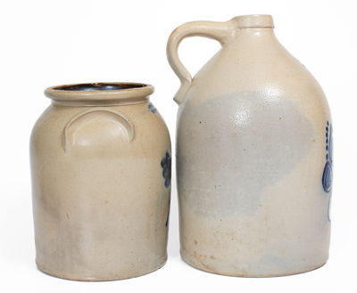 Lot of Two: E. & L. P. NORTON / BENNINGTON, VT Stoneware Vessels