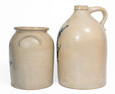 Lot of Two: E. & L. P. NORTON / BENNINGTON, VT Stoneware Vessels