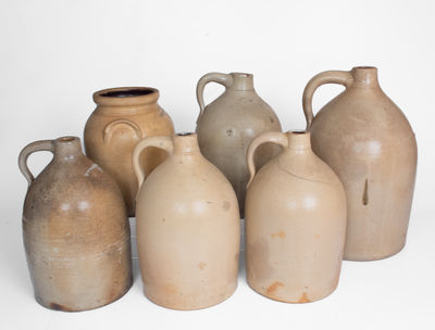 Lot of Six: BALLARDVALE, MA Stoneware Jugs and Jar