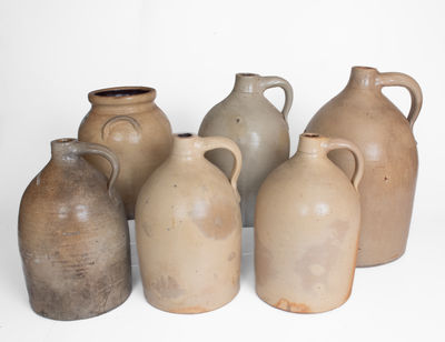 Lot of Six: BALLARDVALE, MA Stoneware Jugs and Jar