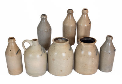 Lot of Eight: American Advertising Stoneware