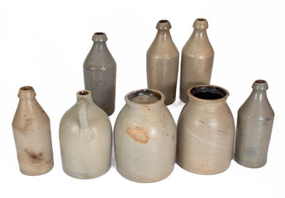 Lot of Eight: American Advertising Stoneware