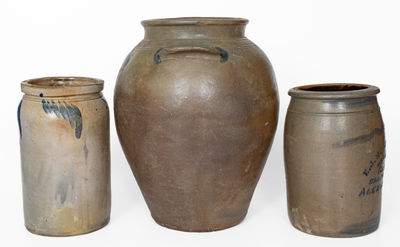 Lot of Three: American Stoneware Jars
