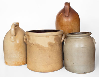 Lot of Four: Northeastern Decorated Stoneware