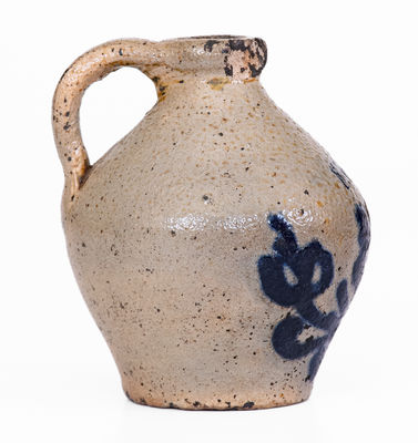 Rare Miniature NY State Stoneware Jug Stamped Twice, F. WELCH