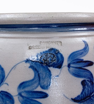 10 Gal. BOUGHNER / GREENSBORO, PA Stoneware Jar with Elaborate Freehand Decoration