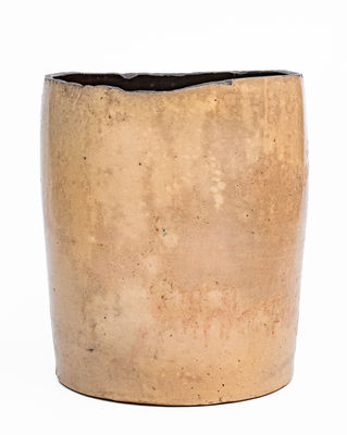 Partial Stoneware Churn w/ Starface Decoration, attrib. T. Harrington, Lyons, NY