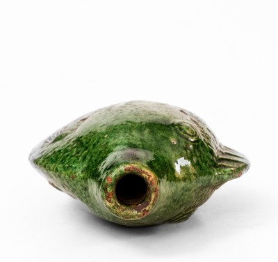 Moravian Redware Fish Bottle, Salem, North Carolina origin, c1801-1829