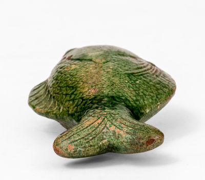 Rare and Fine Moravian Redware Fish Bottle, Salem, North Carolina c1801-29