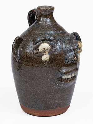 B. B. CRAIG / VALE, NC Stoneware Face Jug w/ Weeping Eyes