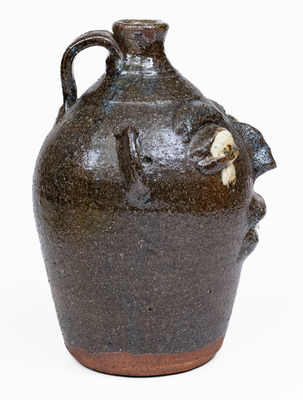 B. B. CRAIG / VALE, NC Stoneware Face Jug w/ Weeping Eyes
