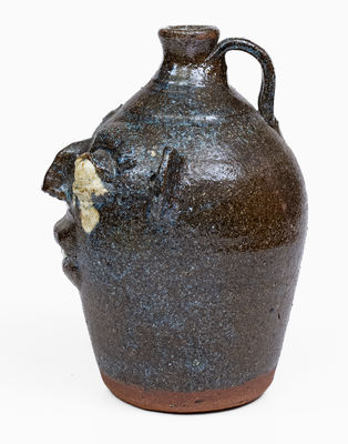 B. B. CRAIG / VALE, NC Stoneware Face Jug w/ Weeping Eyes