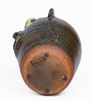 B. B. CRAIG / VALE, NC Stoneware Face Jug w/ Weeping Eyes