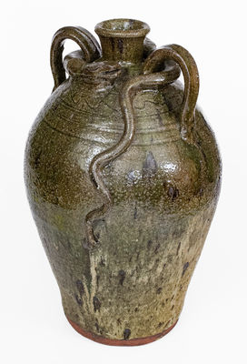 Fine Large B. B. CRAIG / VALE, NC Double-Handled Stoneware Snake Jug