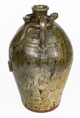 Fine Large B. B. CRAIG / VALE, NC Double-Handled Stoneware Snake Jug
