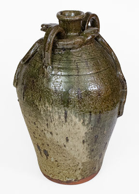 Fine Large B. B. CRAIG / VALE, NC Double-Handled Stoneware Snake Jug