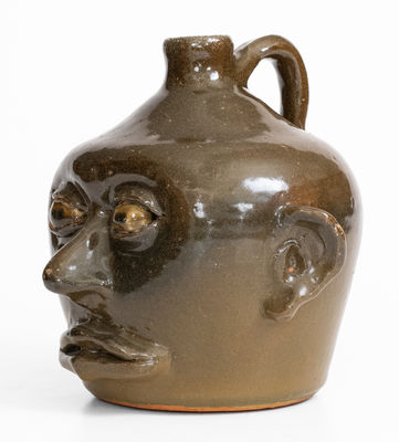Rare Early-Period Lanier Meaders (Cleveland, GA) Face Jug, c1970