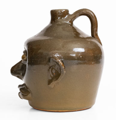 Rare Early-Period Lanier Meaders (Cleveland, GA) Face Jug, c1970