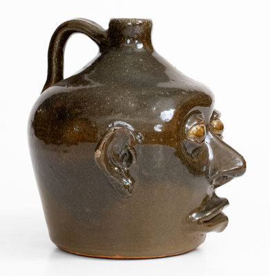 Rare Early-Period Lanier Meaders (Cleveland, GA) Face Jug, c1970