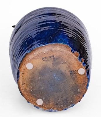 Exceptional B. B. CRAIG / VALE, NC Monumental Stoneware Face Jug with Cobalt and Weeping Eyes