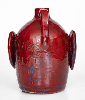 Exceedingly Rare Edwin Meaders Face Jug,