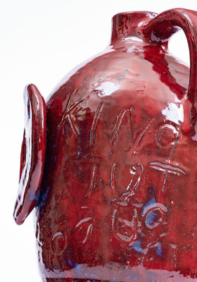 Exceedingly Rare Edwin Meaders Face Jug,