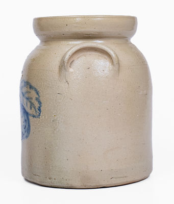 POTTERY WORKS / LITTLE WST 12TH ST N.Y Stoneware Jar w/ Pear Decoration
