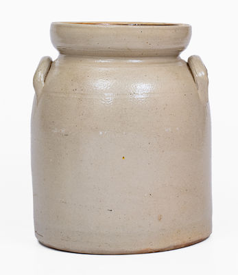 POTTERY WORKS / LITTLE WST 12TH ST N.Y Stoneware Jar w/ Pear Decoration