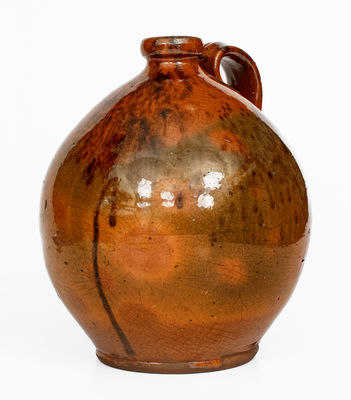 Glazed Redware Jug, PA origin, second or third quarter 19th century.
