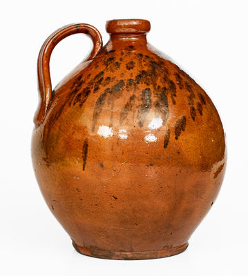 Glazed Redware Jug, PA origin, second or third quarter 19th century.