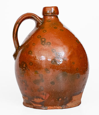 Glazed Northeastern Redware Jug, 19th century