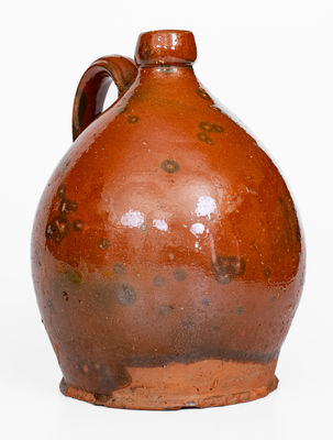 Glazed Northeastern Redware Jug, 19th century