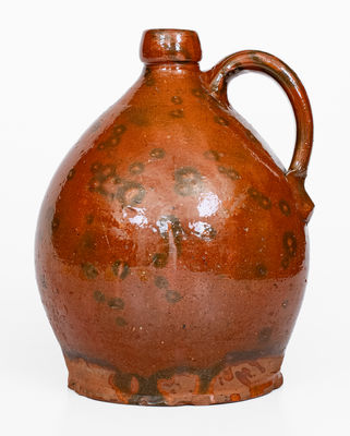 Glazed Northeastern Redware Jug, 19th century