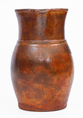 Glazed Redware Pitcher, possibly Isaac Good, Rockingham County, VA