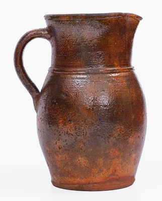 Glazed Redware Pitcher, possibly Isaac Good, Rockingham County, VA