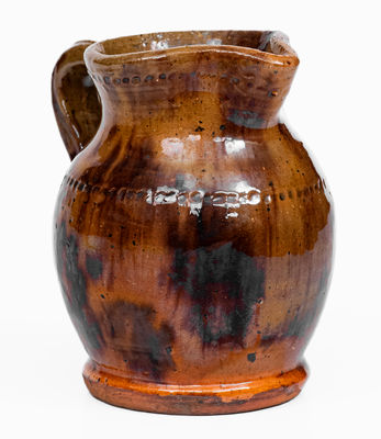 Glazed Redware Cream Pitcher, attrib. Jacob Medinger, Limerick Twp, Montgomery Co, PA, c1925